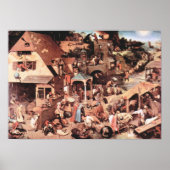 Pieter Bruegel-The Dutch proverbs Poster (Voorkant)