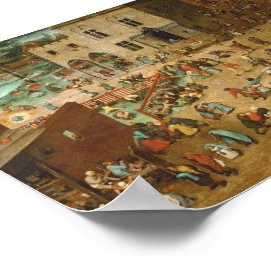 Pieter Bruegel The Elder  Children’s Games  Poster (Hoek)