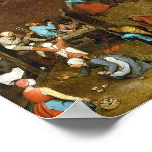 Pieter Bruegel the Elder Children's Games Poster (Hoek)