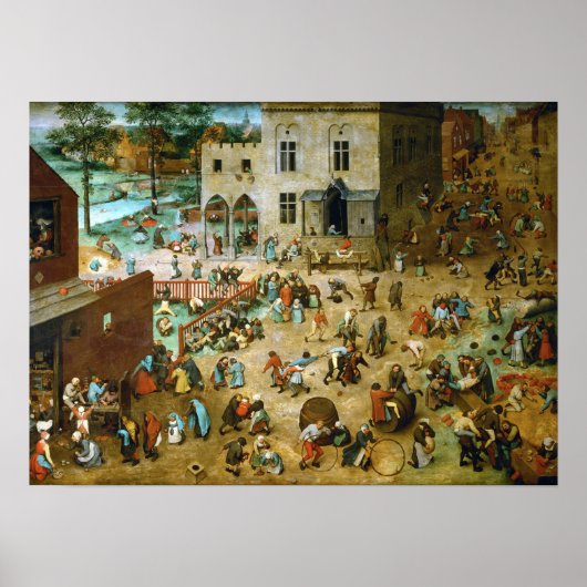 Pieter Bruegel the Elder Children's Games Poster (Voorkant)