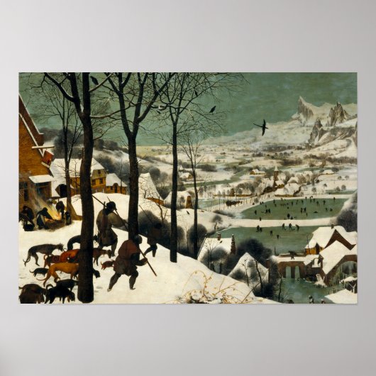 Pieter Bruegel the Elder - Hunters in the Snow Poster (Voorkant)
