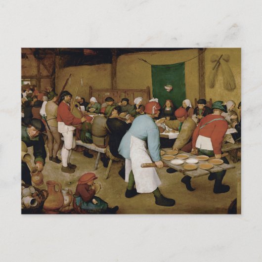 Pieter Bruegel the Elder - Peasant Wedding Briefkaart (Voorkant)
