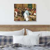 Pieter Bruegel the Elder - Peasant Wedding Canvas Afdruk (Insitu (Slaapkamer))