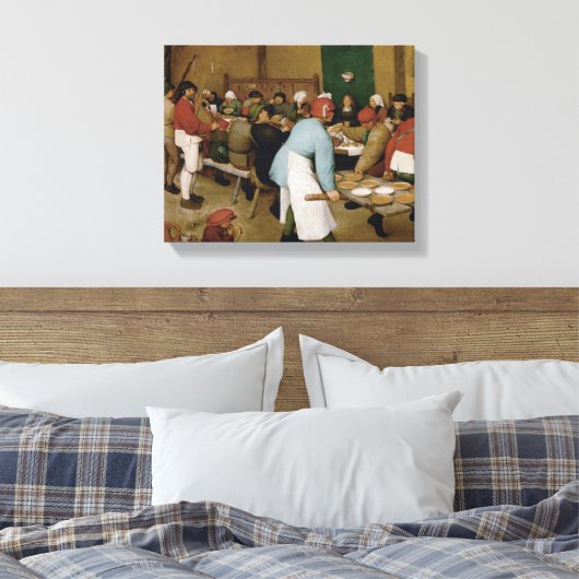 Pieter Bruegel the Elder - Peasant Wedding Canvas Afdruk (Insitu (Slaapkamer))