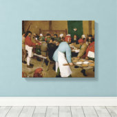 Pieter Bruegel the Elder - Peasant Wedding Canvas Afdruk (Insitu (Houten vloer))