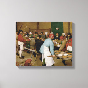 Pieter Bruegel the Elder - Peasant Wedding Canvas Afdruk