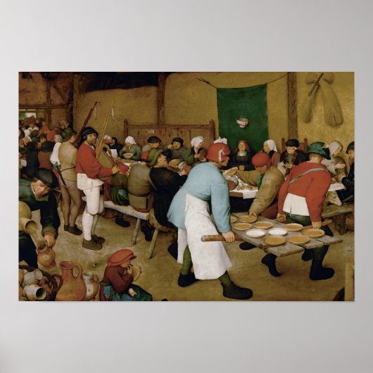 Pieter Bruegel the Elder - Peasant Wedding Poster (Voorkant)