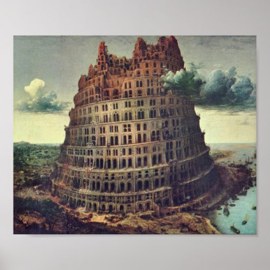 Pieter Bruegel-Tower of Babel Poster (Voorkant)