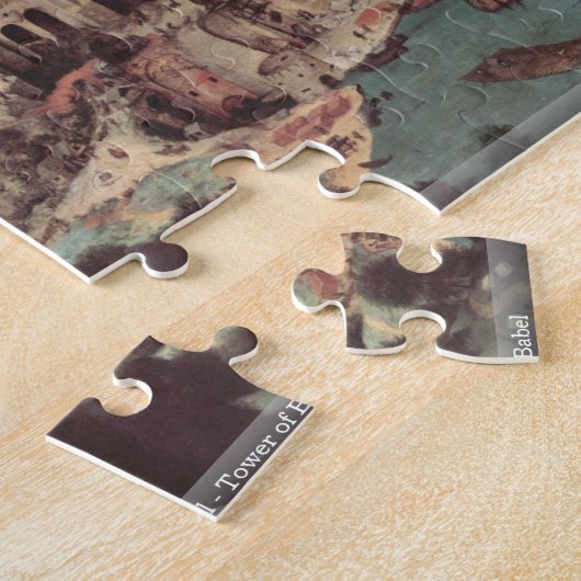 Pieter Bruegel - Tower van Babel puzzle Legpuzzel (Zijkant)
