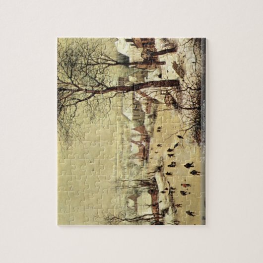 Pieter Bruegel - Winterlandschap met skaters Legpuzzel (Verticaal)