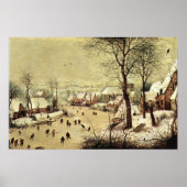 Pieter Bruegel-Winterlandschap met skaters Poster (Voorkant)