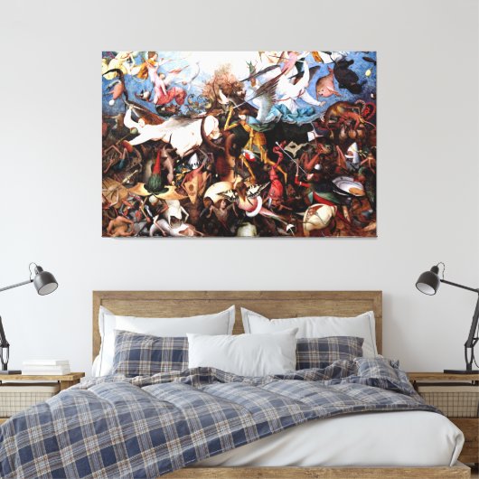 Pieter Bruegel's "Herfst van de RebellenAngels" Canvas Afdruk (Insitu (Slaapkamer))