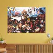 Pieter Bruegel's "Herfst van de RebellenAngels" Canvas Afdruk (Insitu (Woonkamer))
