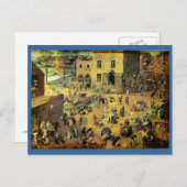 Pieter Bruegel's "Kinderspelen" - 1560 Briefkaart (Voorkant / Achterkant)