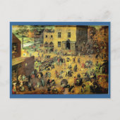 Pieter Bruegel's "Kinderspelen" - 1560 Briefkaart (Voorkant)