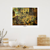 Pieter Bruegel's "Kinderspelen" - 1560 Poster (Keuken)