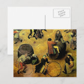 Pieter Bruegel's "Kinderspelen" (Detail) 1560 Briefkaart (Voorkant / Achterkant)