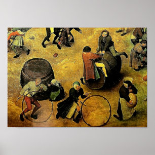 Pieter Bruegel's "Kinderspelen" (Detail) 1560 Poster