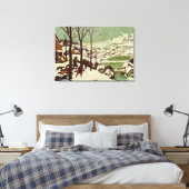 Pieter Bruegel's The Hunters in the Snow - 1565 Canvas Afdruk (Insitu (Slaapkamer))