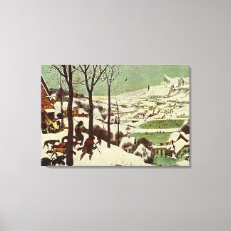 Pieter Bruegel's The Hunters in the Snow - 1565 Canvas Afdruk