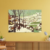 Pieter Bruegel's The Hunters in the Snow - 1565 Canvas Afdruk (Insitu (Woonkamer))