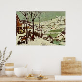 Pieter Bruegel's The Hunters in the Snow - 1565 Poster (Keuken)