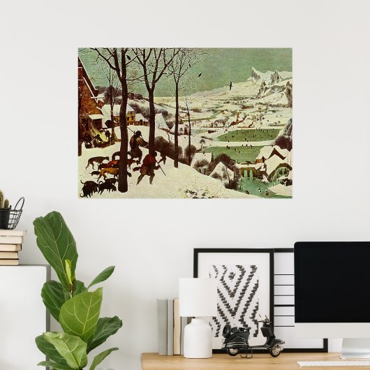 Pieter Bruegel's The Hunters in the Snow - 1565 Poster (Thuiskantoor)