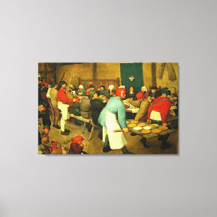 Pieter Bruegel's The Peasant Wedding (1568) Canvas Afdruk