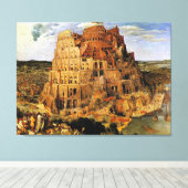 Pieter Bruegel's "The Tower of Babel" (circa 1563) Canvas Afdruk (Insitu (Houten vloer))