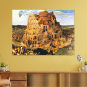 Pieter Bruegel's "The Tower of Babel" (circa 1563) Canvas Afdruk (Insitu (Woonkamer))