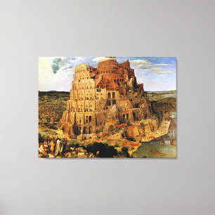 Pieter Bruegel's "The Tower of Babel" (circa 1563) Canvas Afdruk