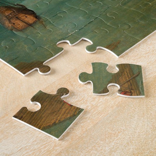 Pieter Bruegel's "The Tower of Babel" (circa 1563) Legpuzzel (Zijkant)