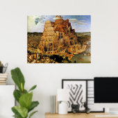 Pieter Bruegel's "The Tower of Babel" (circa 1563) Poster (Thuiskantoor)