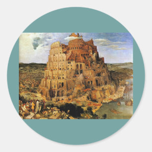 Pieter Bruegel's "The Tower of Babel" (circa 1563) Ronde Sticker