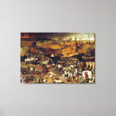 Pieter Bruegel's The Triumph of Death (1562) Canvas Afdruk (Voorkant)