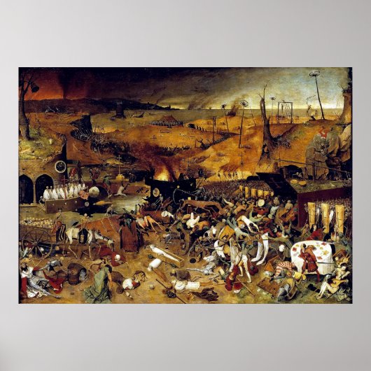 Pieter Bruegel's The Triumph of Death (1562) Poster (Voorkant)
