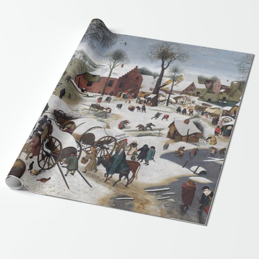 Pieter Brueghel De volkstelling in Bethlehem Cadeaupapier (Uitgerold)