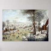Pieter Brueghel het jongere winterlandschap Poster (Voorkant)