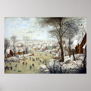 Pieter Brueghel het jongere winterlandschap Poster