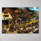 Pieter Brueghel Netherlandish Proverbs Poster (Voorkant)