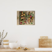 Pieter Casteels, twaalf maanden fruit, maart Poster (Keuken)