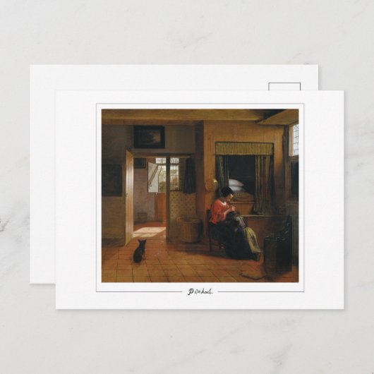 Pieter de Hooch #111 - Kunst Briefkaart (Voorkant / Achterkant)