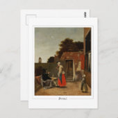 Pieter de Hooch #112 - Kunstmatig Briefkaart (Voorkant / Achterkant)