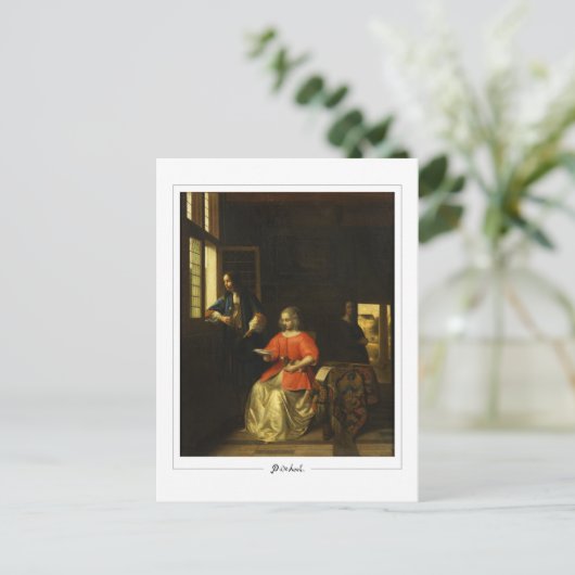 Pieter de Hooch #117 - Kunst Briefkaart (Staand voorkant)