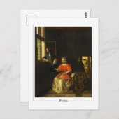 Pieter de Hooch #117 - Kunst Briefkaart (Voorkant / Achterkant)
