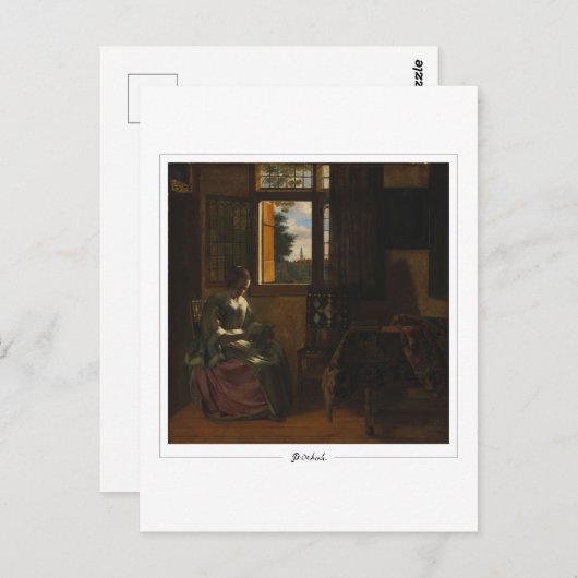 Pieter de Hooch #150 - Kunst Briefkaart (Voorkant / Achterkant)