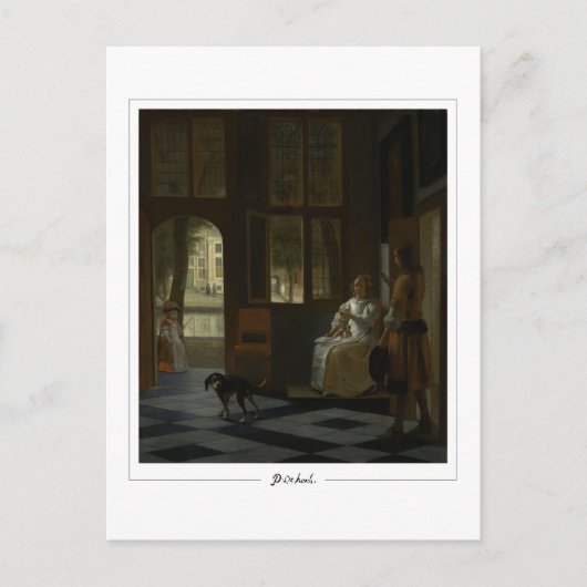 Pieter de Hooch #1 - Briefkaart met fijne kunst (Voorkant)