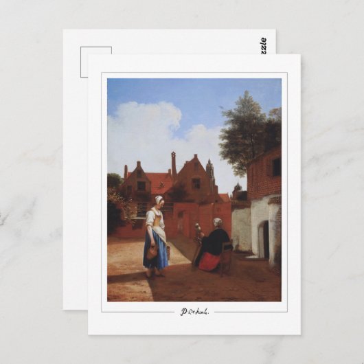 Pieter de Hooch #20 - Kunst Briefkaart (Voorkant / Achterkant)