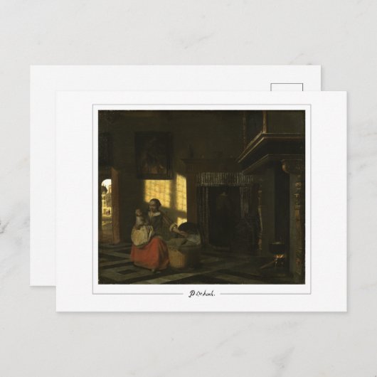 Pieter de Hooch #45 - Kunst Briefkaart (Voorkant / Achterkant)