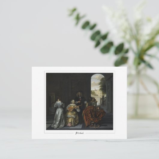 Pieter de Hooch #74 - Kunst Briefkaart (Staand voorkant)
